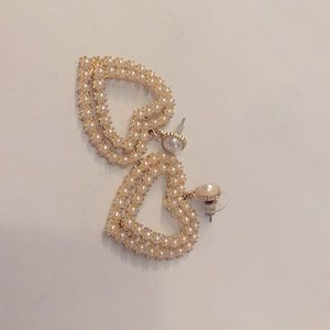 Rachel Parcell pearly heart earrings